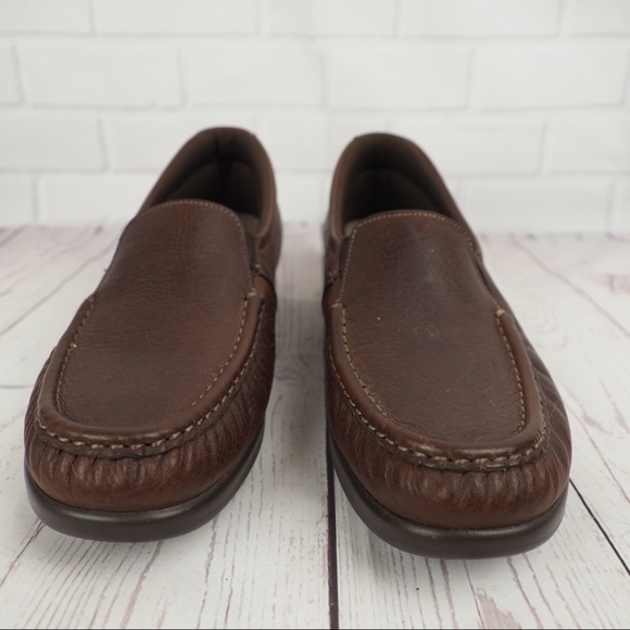 SAS sz 8.5N brown leather comfort loafers - Picture 5 of 12